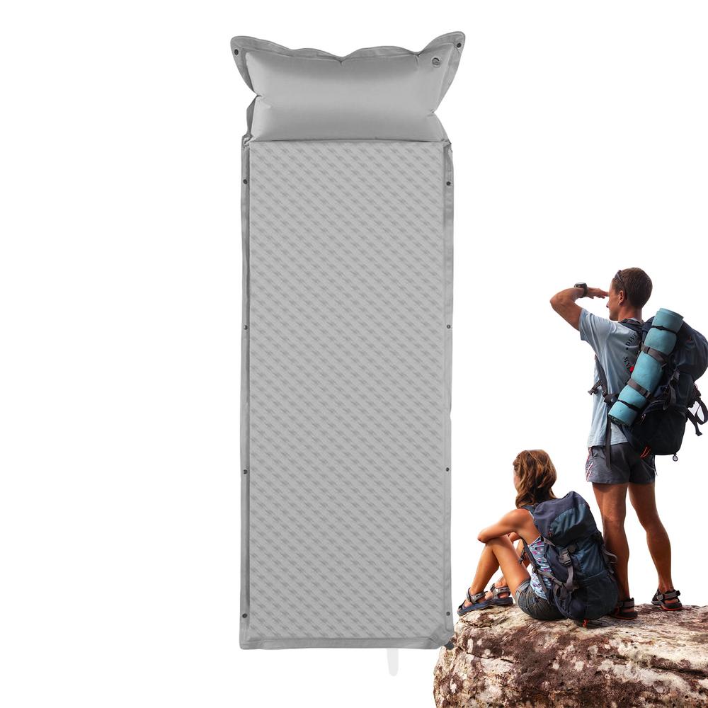 ZHON Inflatable Mattress Camping Thick Lightweight Camp Air Mattress with Inflatable Pillow Ergonomic Comfortable Sleeping Pad Camping Mattress Single with Built in Pump for Tent everybody